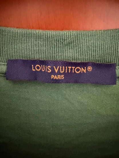 Louis Vuitton Green Gradient Print T-Shirt-yf