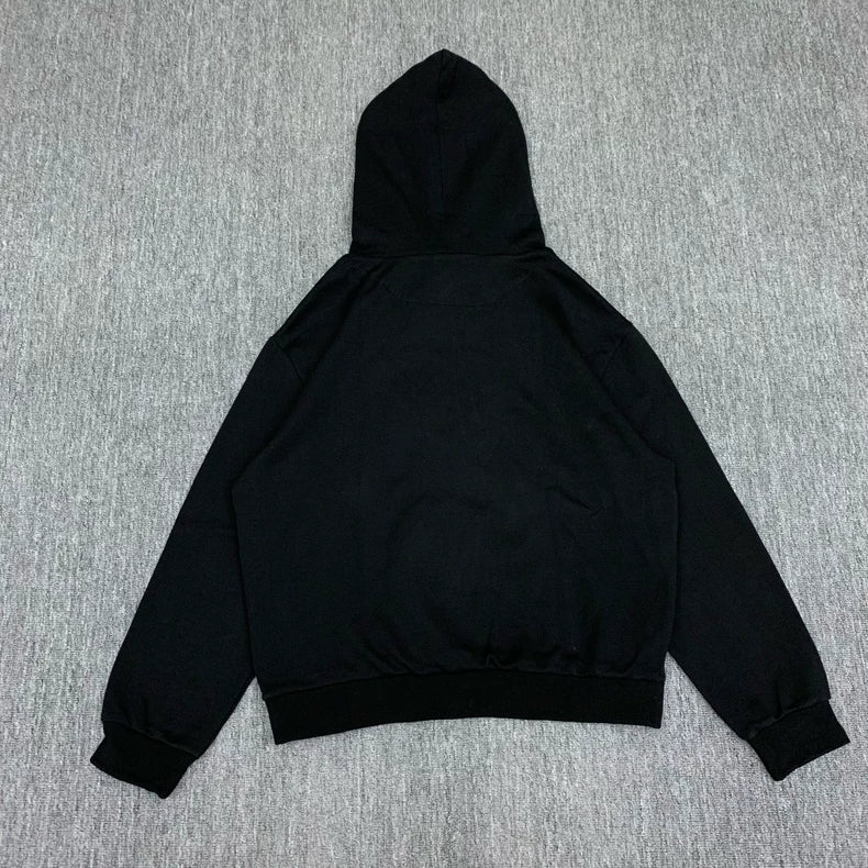 Prada Black Triangle Logo Hoodie Sweatshirt