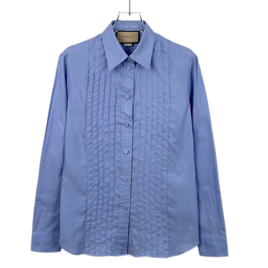 Gucci Blue Cotton Long Sleeve Shirt