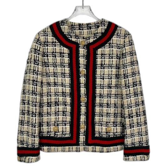 Gucci Colorful Tweed Button-Up Jacket