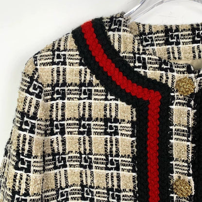 Gucci Colorful Tweed Button-Up Jacket
