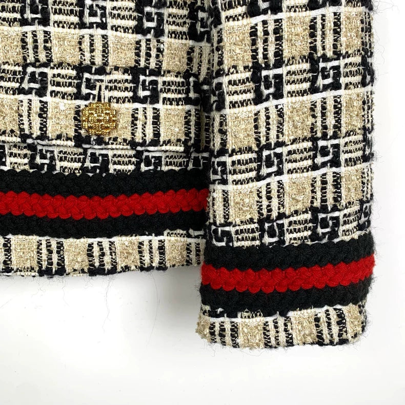 Gucci Colorful Tweed Button-Up Jacket