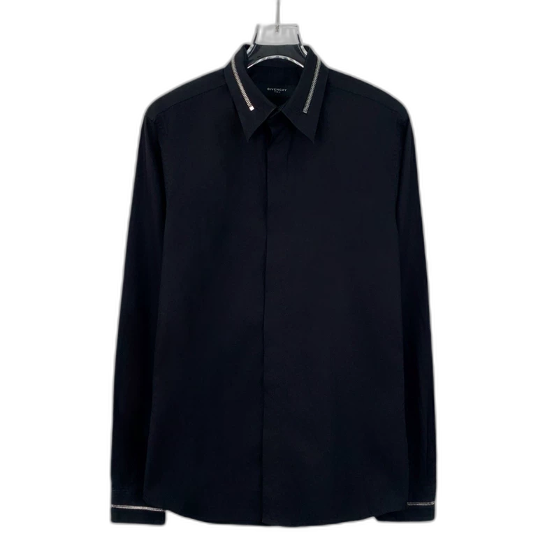 Givenchy Black Long Sleeve Cotton Shirt