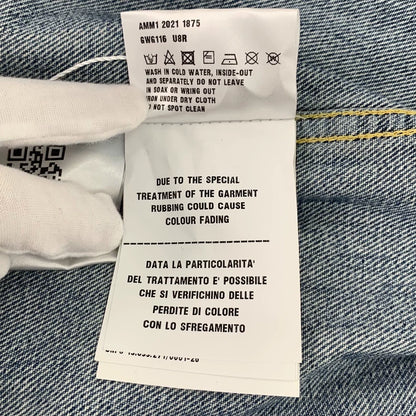 MiuMiu Blue Logo Print Denim Jacket
