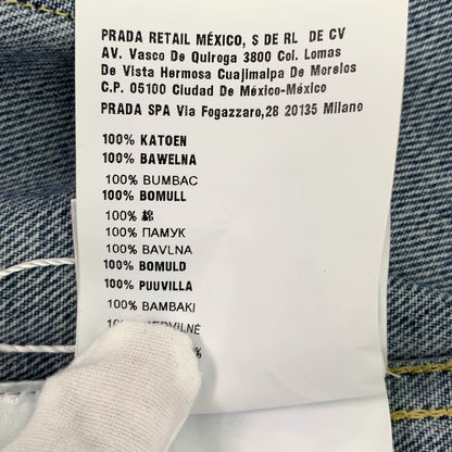 MiuMiu Blue Logo Print Denim Jacket