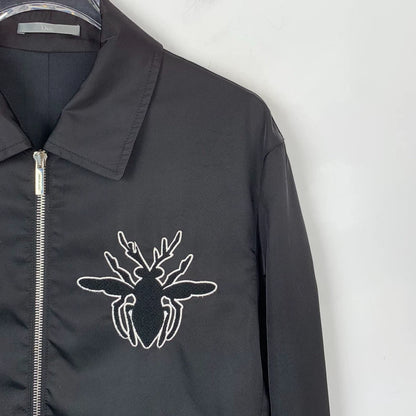 Black Bee Embroidered Zip Jacket