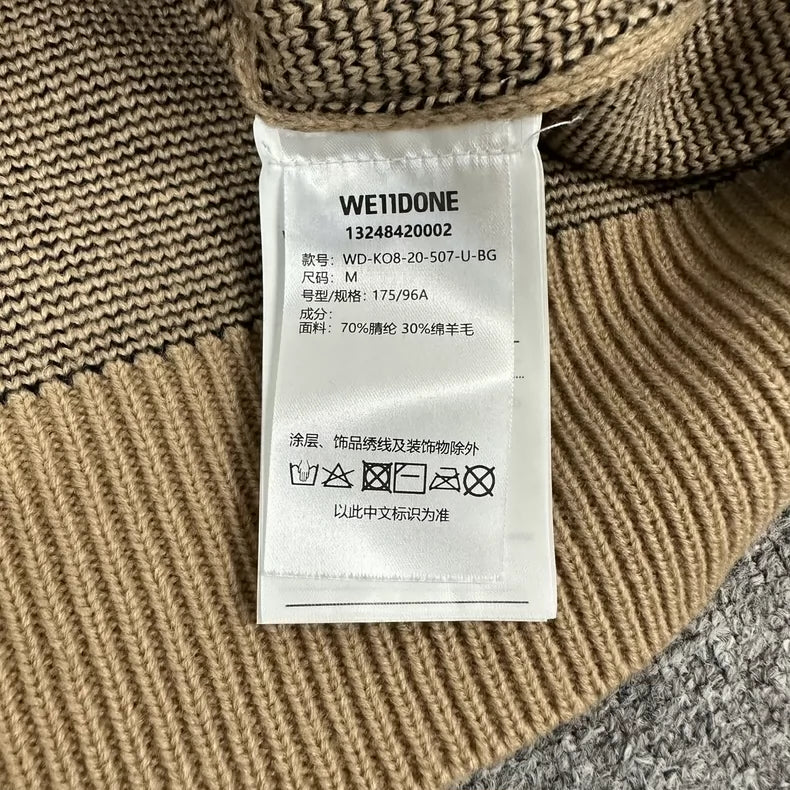 We11done FW22 Logo Knit Sweater M Size