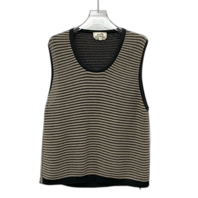 Hermes Colorful Striped Knit Vest