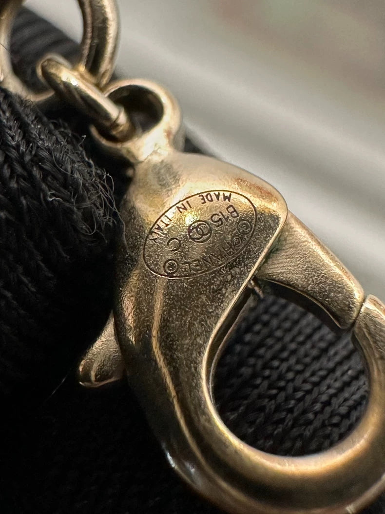 Chanel Double C Pearl Pendant Necklace