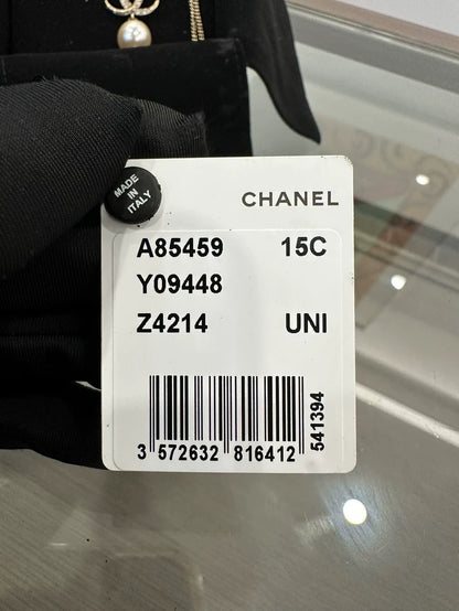 Chanel Double C Pearl Pendant Necklace