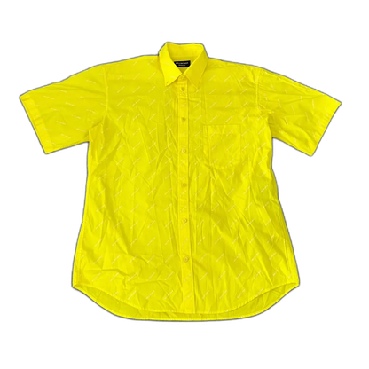 Bright Yellow Balenciaga Short Sleeve Shirt