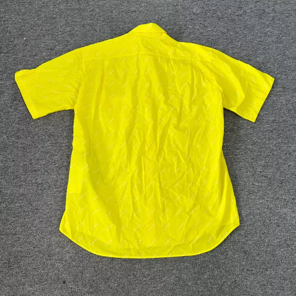 Bright Yellow Balenciaga Short Sleeve Shirt