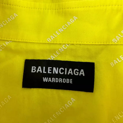 Bright Yellow Balenciaga Short Sleeve Shirt
