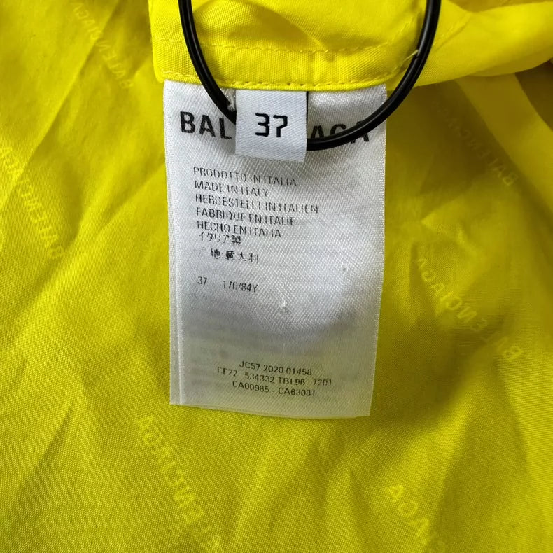 Bright Yellow Balenciaga Short Sleeve Shirt