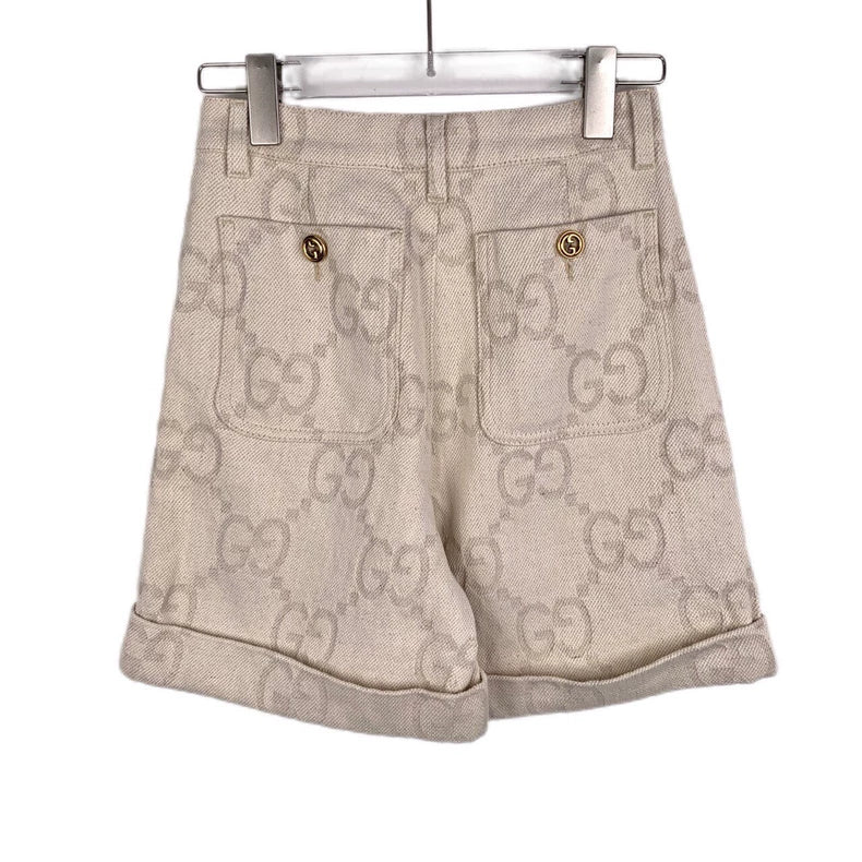 Gucci Logo Print Beige Casual Shorts