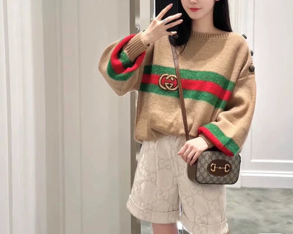 Gucci Logo Print Beige Casual Shorts