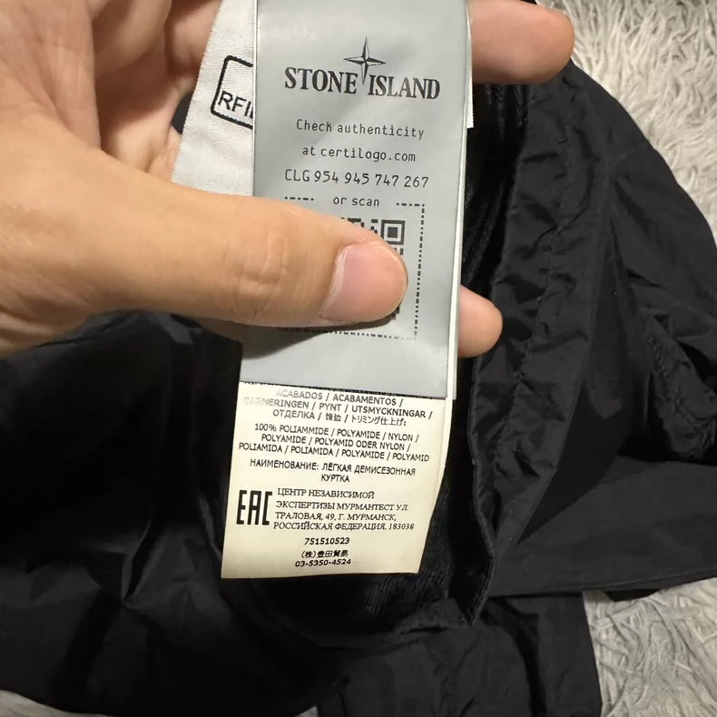 Stone Island Nylon Jacket with Three Zippers