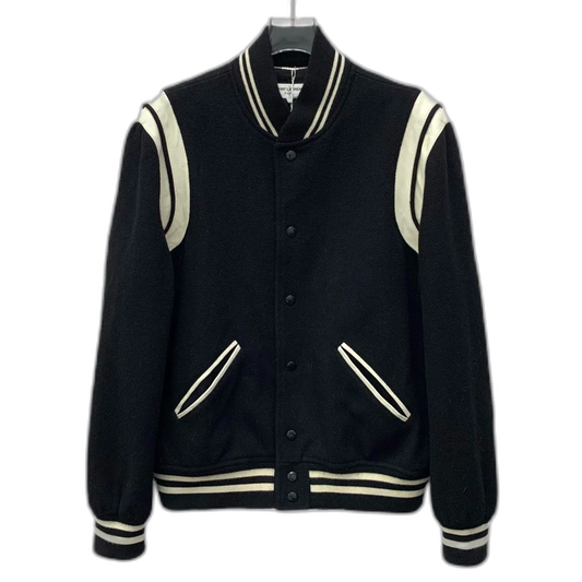 Saint Laurent Black Striped Wool Jacket