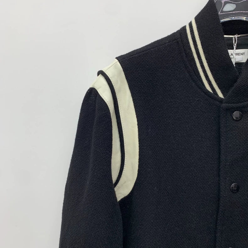 Saint Laurent Black Striped Wool Jacket