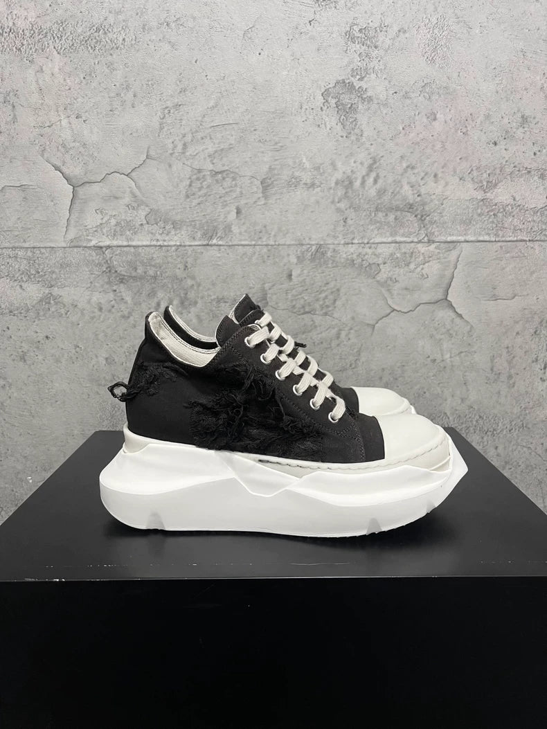 Rick Owens Black and White Sneakers-yf