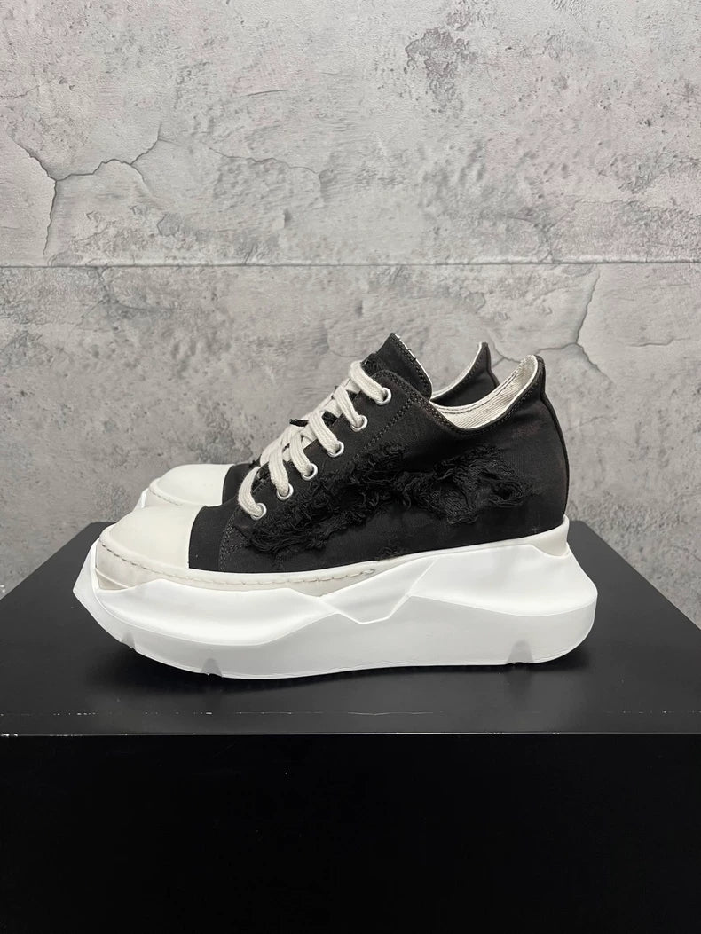 Rick Owens Black and White Sneakers-yf