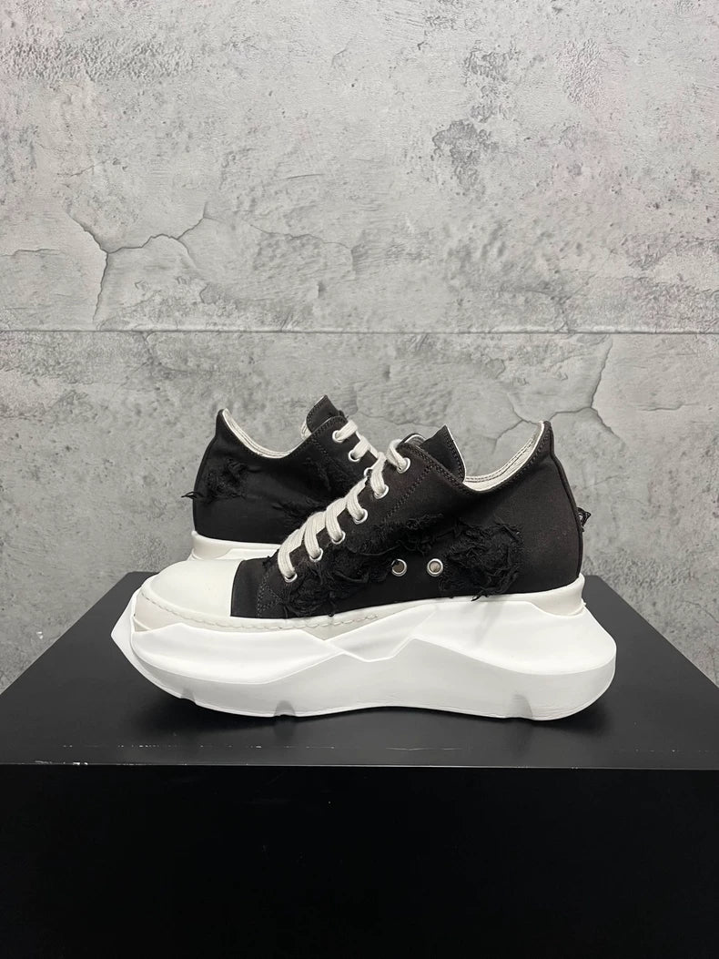Rick Owens Black and White Sneakers-yf
