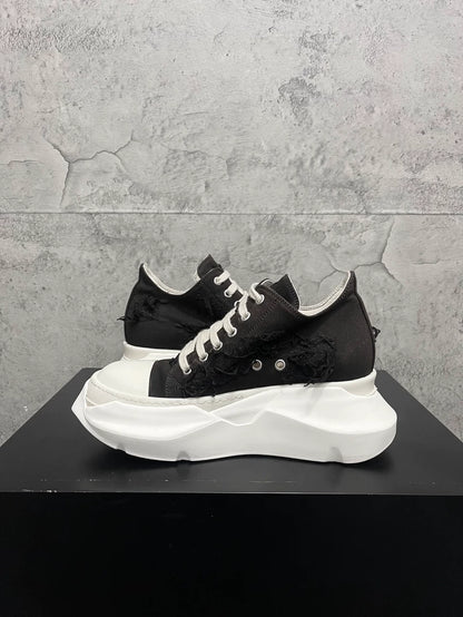 Rick Owens Black and White Sneakers-yf