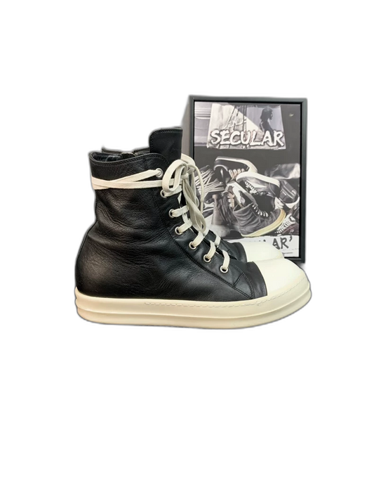 Rick Owens High-Top Sneakers in Black-yf