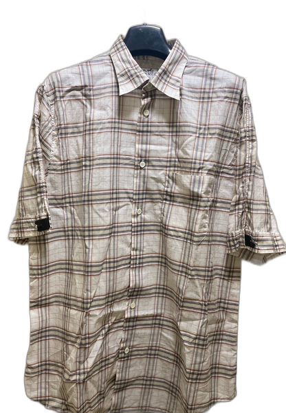 Hermes Short Sleeve Plaid Shirt