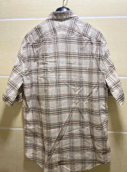Hermes Short Sleeve Plaid Shirt