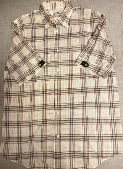 Hermes Short Sleeve Plaid Shirt