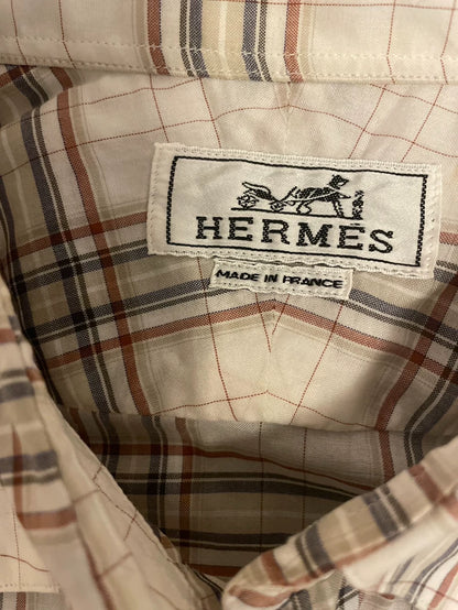 Hermes Short Sleeve Plaid Shirt