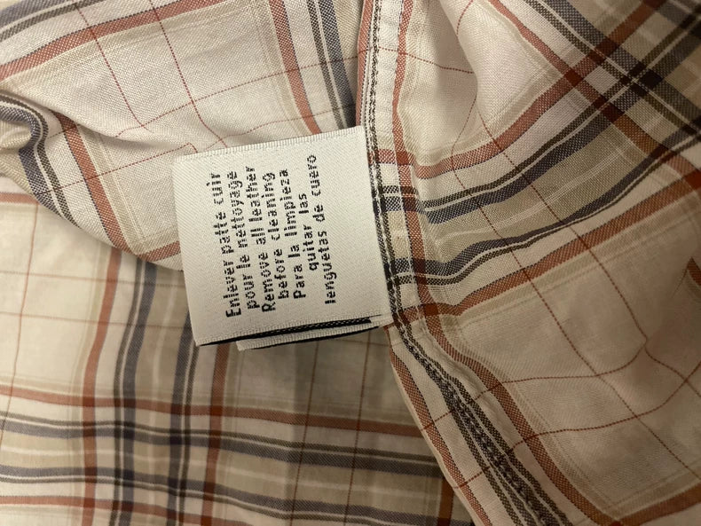 Hermes Short Sleeve Plaid Shirt