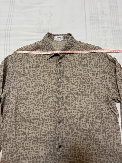 Hermes 100% Linen Long Sleeve Shirt