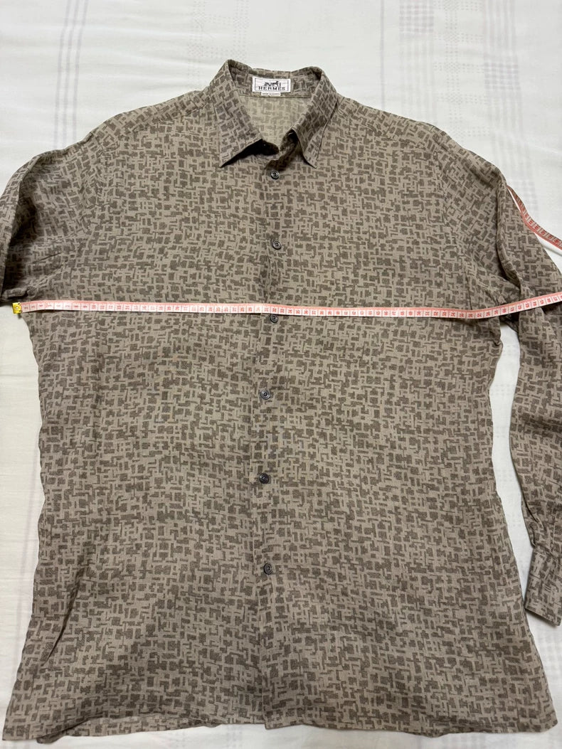 Hermes 100% Linen Long Sleeve Shirt