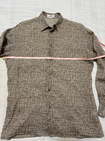 Hermes 100% Linen Long Sleeve Shirt