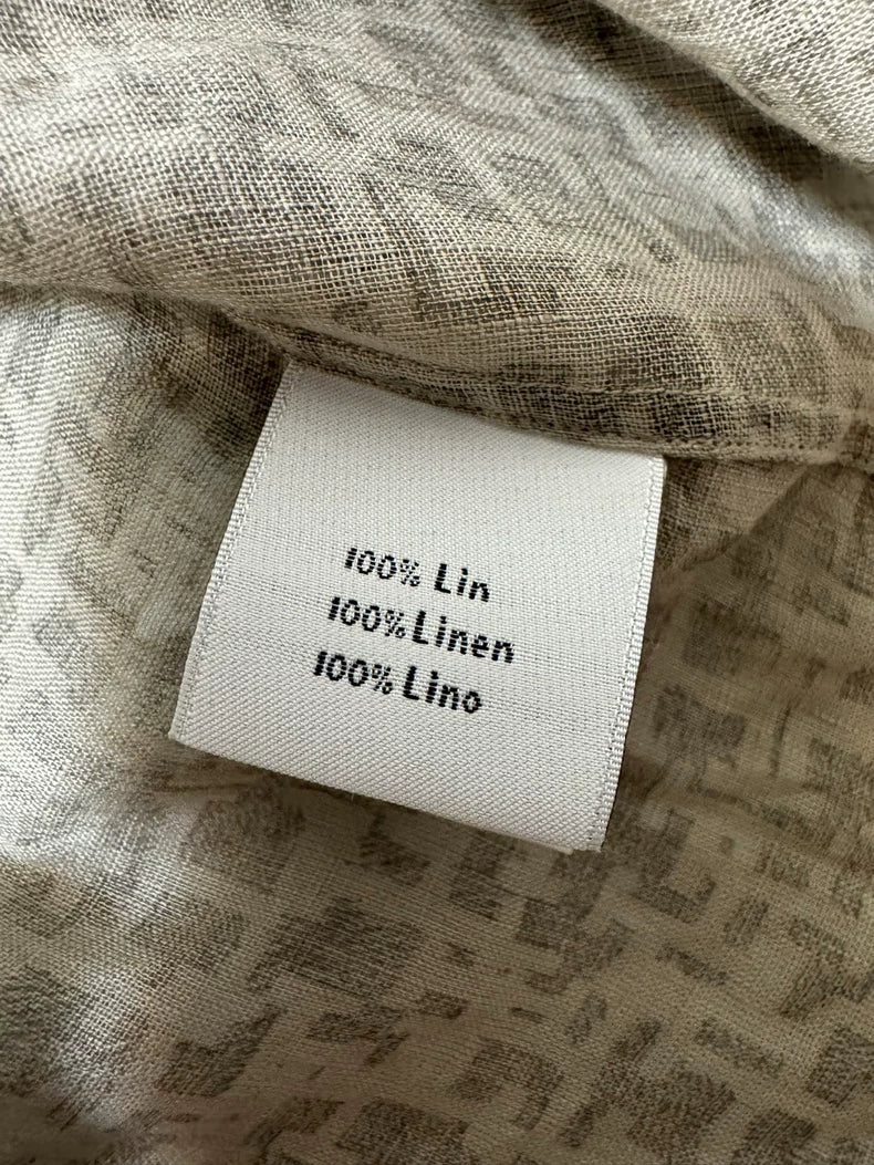 Hermes 100% Linen Long Sleeve Shirt