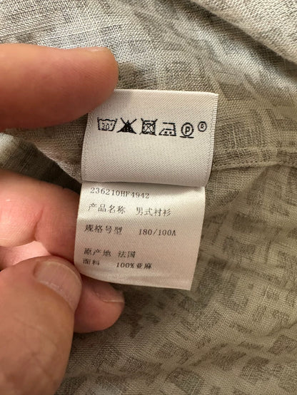 Hermes 100% Linen Long Sleeve Shirt