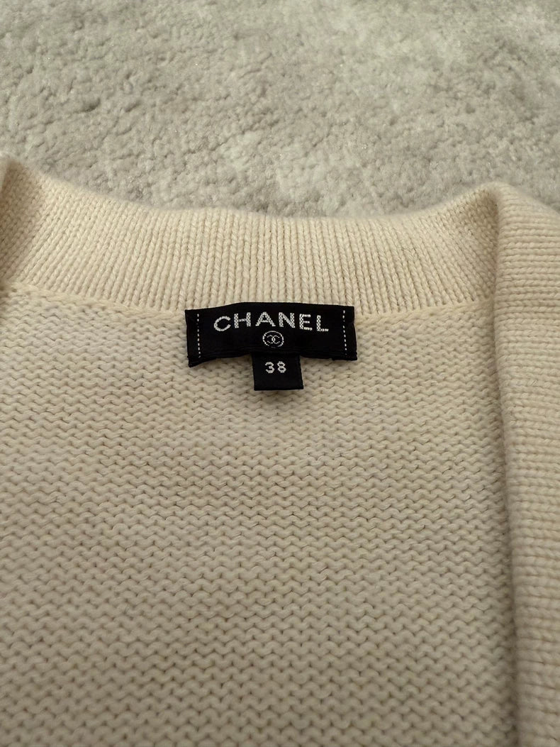 Chanel Clover Wool Cardigan Size 38