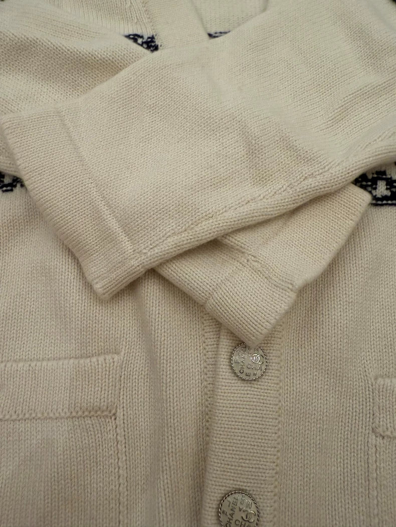 Chanel Clover Wool Cardigan Size 38