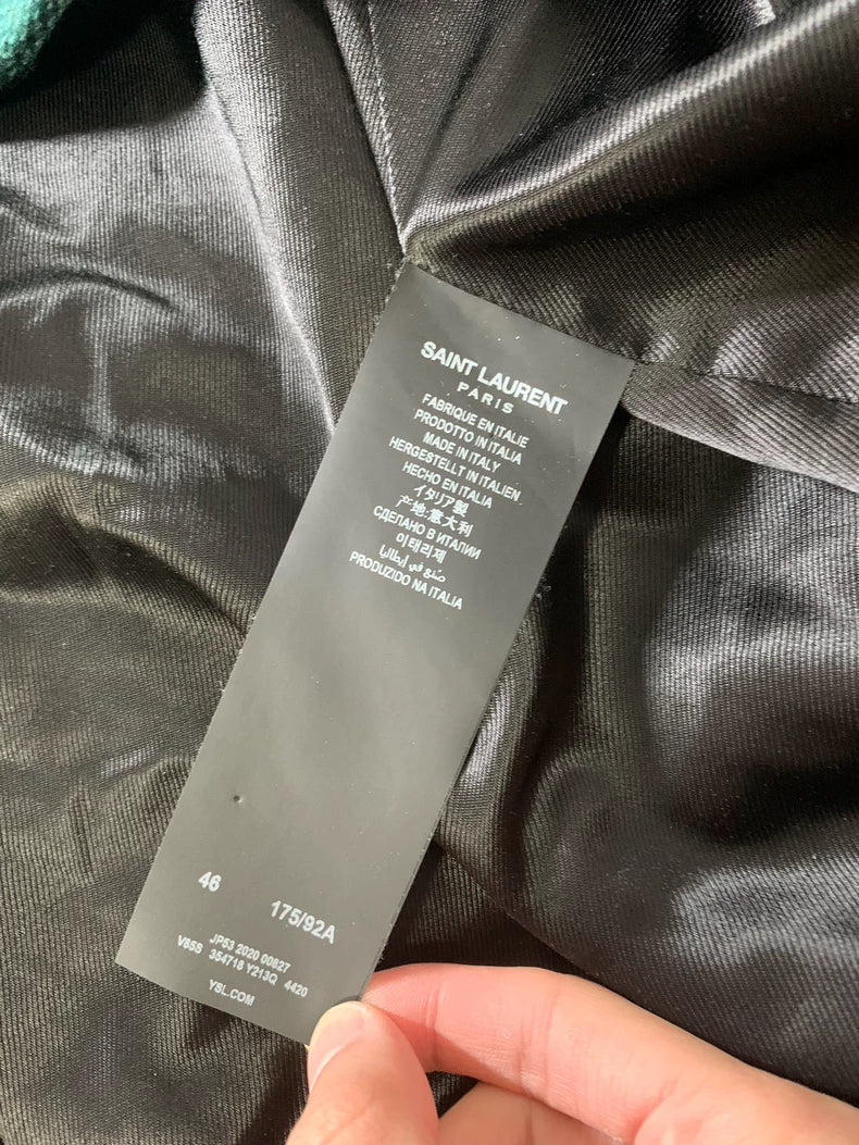 Saint Laurent 2020 Green Baseball Jacket