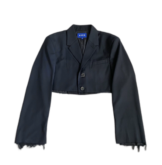 Ader Error Cropped Blazer with Distressed Details-zp
