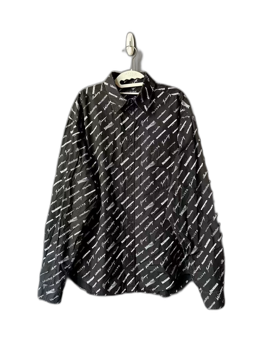 Balenciaga Logo Shirt in Black Color