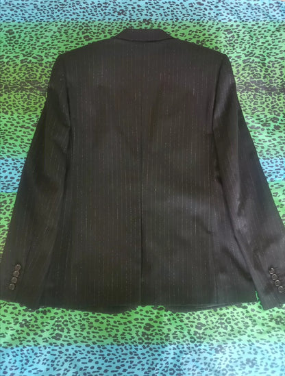 Saint Laurent Black Silver Thread Blazer