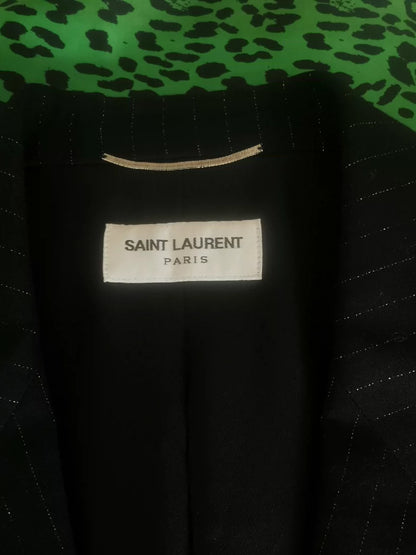Saint Laurent Black Silver Thread Blazer