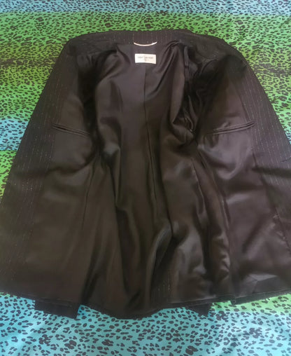 Saint Laurent Black Silver Thread Blazer