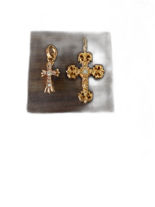 Chrome Hearts 22K Babyfat White Diamond Pendant