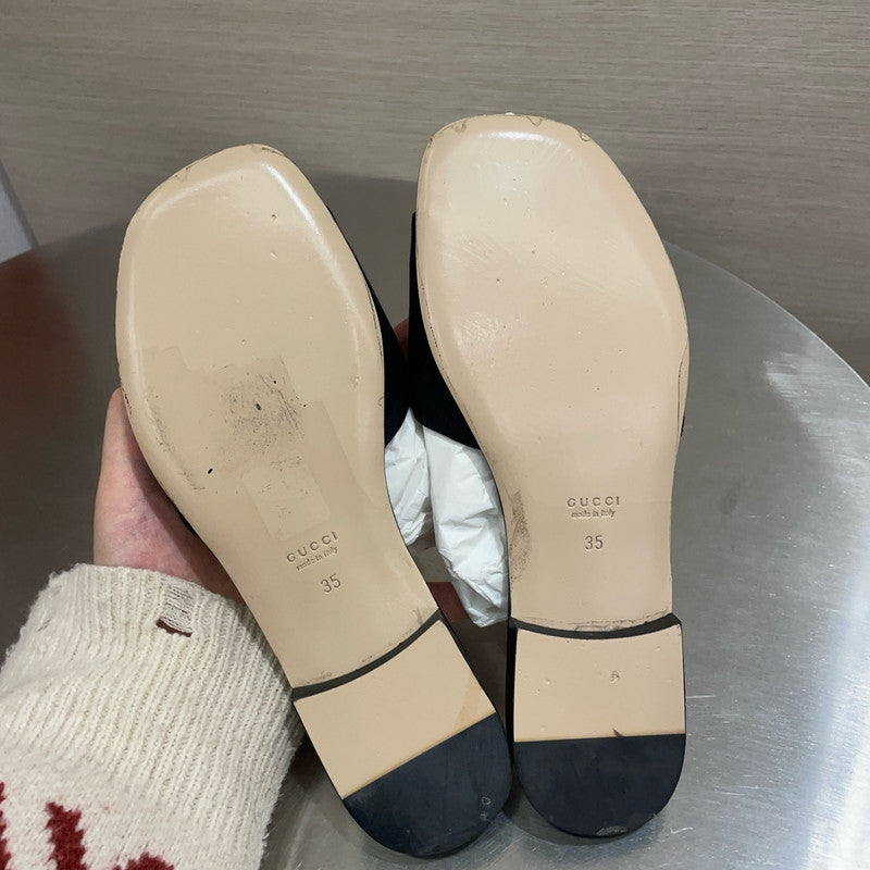 Gucci Crystal GG Logo Black Slide Sandals 0079