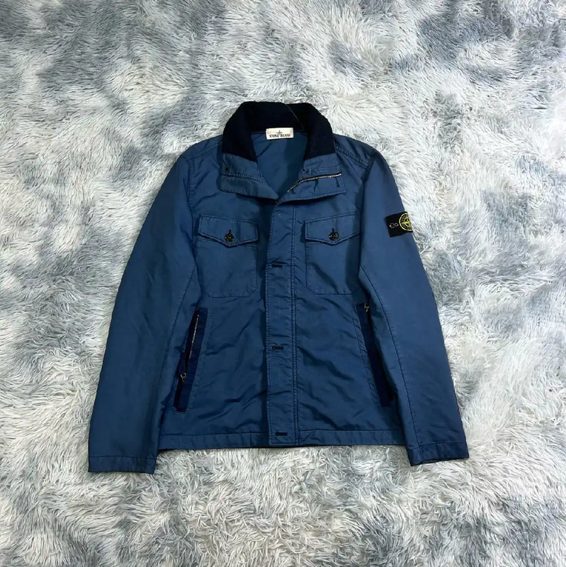 Stone Island Blue Cotton Men's Jacket 0089