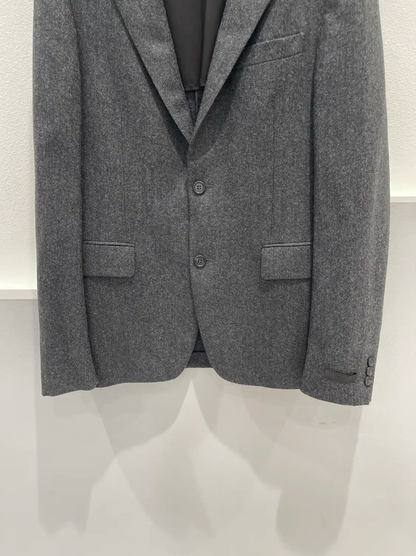 Prada Men's Long Sleeve Gray Outerwear